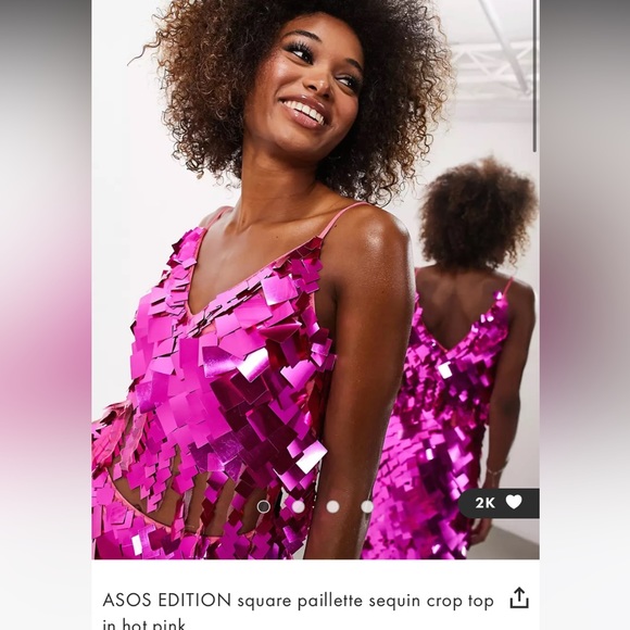 asos sequin crop top